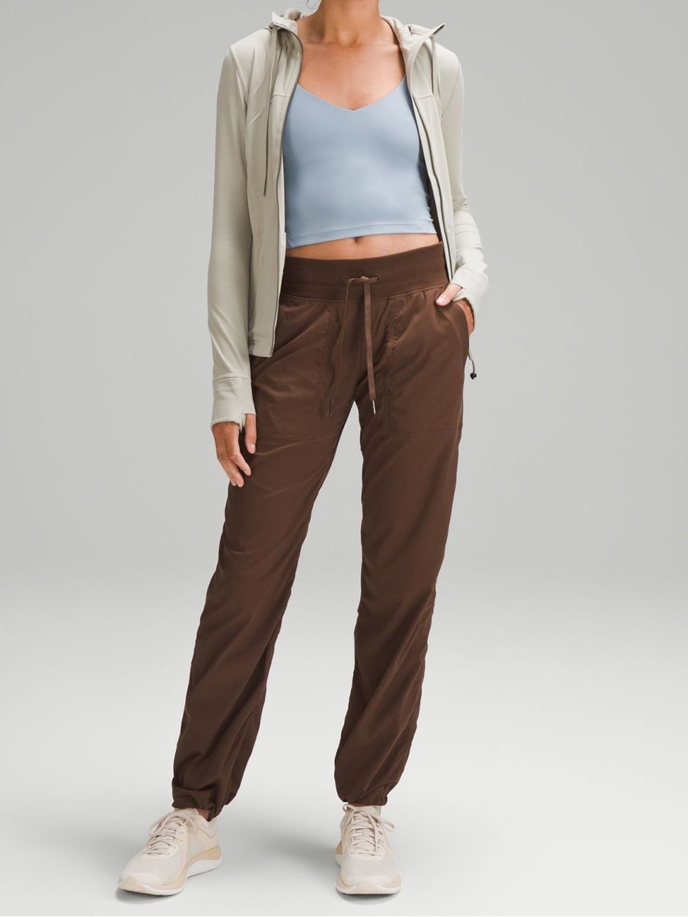 lululemon athletica Brown Drawstring Track Joggers